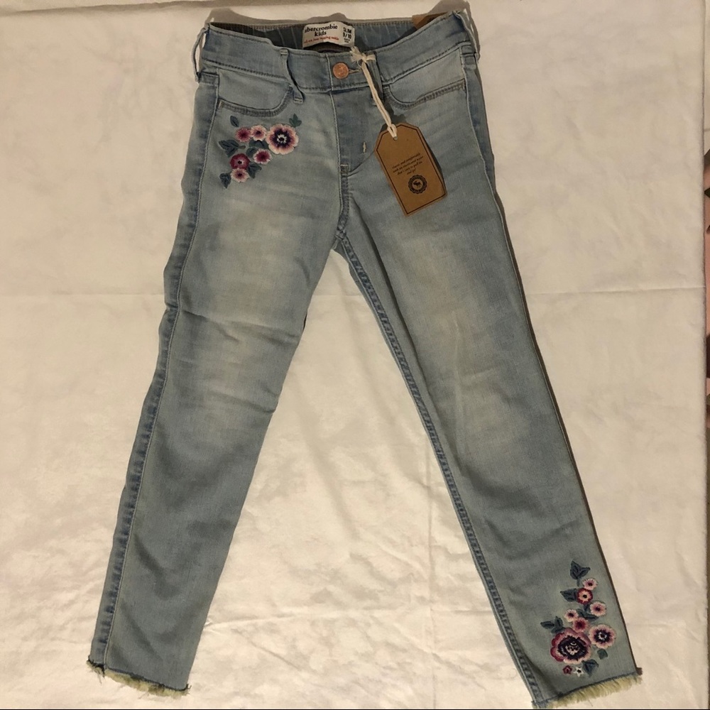 ABERCROMBIE KIDS embroidered jean legging